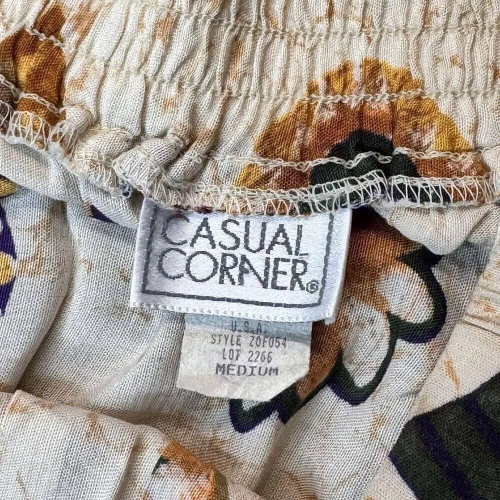 Vintage Sz M Retro MCM Skirt Women’s Floral Cottage Core Brown Retro Casual Corn